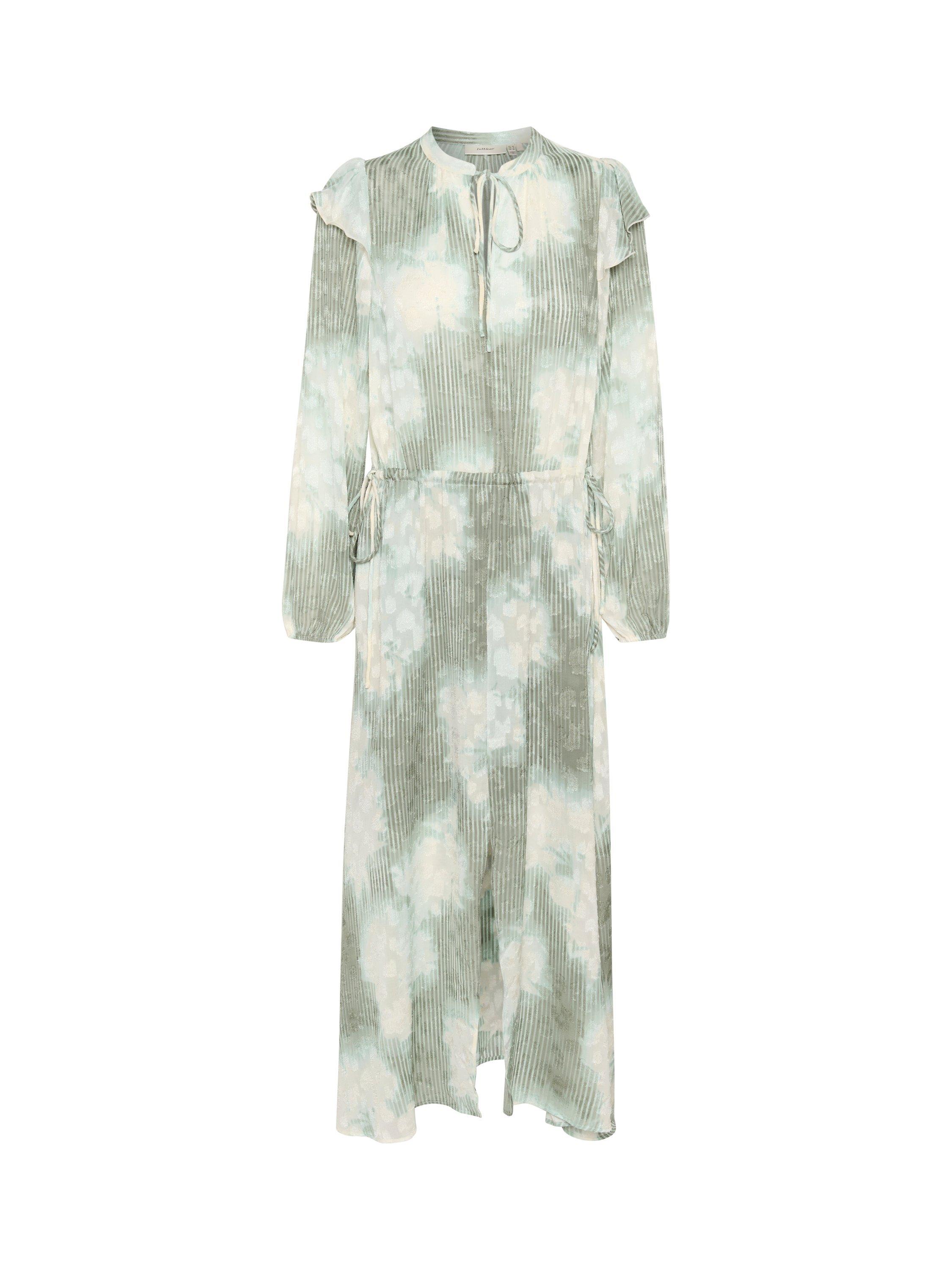 Product image 5 of 6, which shows InWear Cielle Abstract Floral Maxi Dress, Green, 8