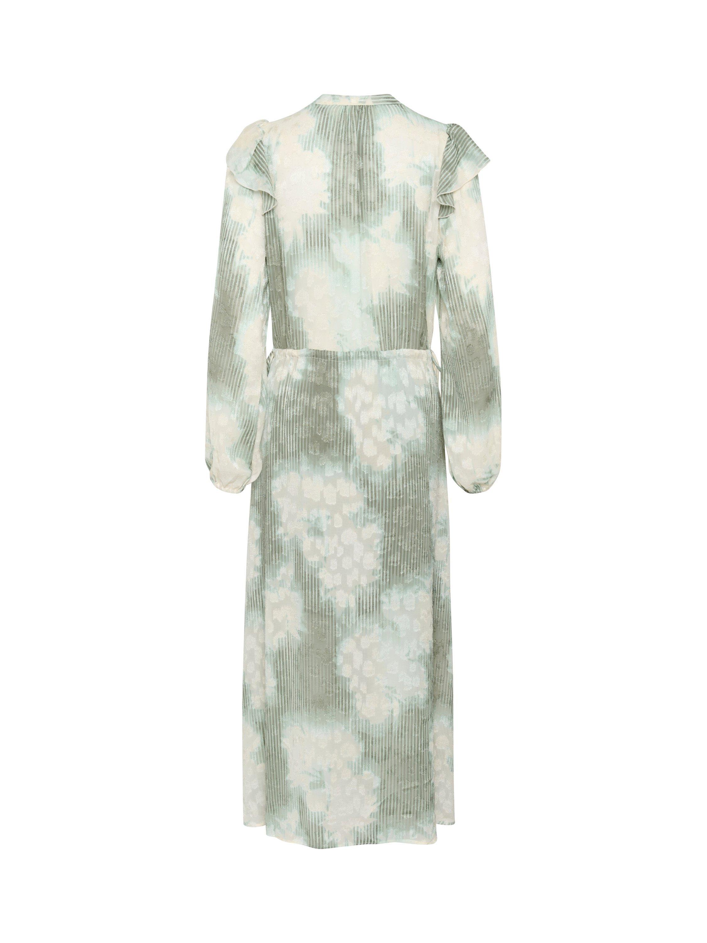 Product image 6 of 6, which shows InWear Cielle Abstract Floral Maxi Dress, Green, 8