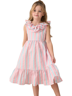 Angel & Rocket Kids' Stripe Sundress, Pink, Pink
