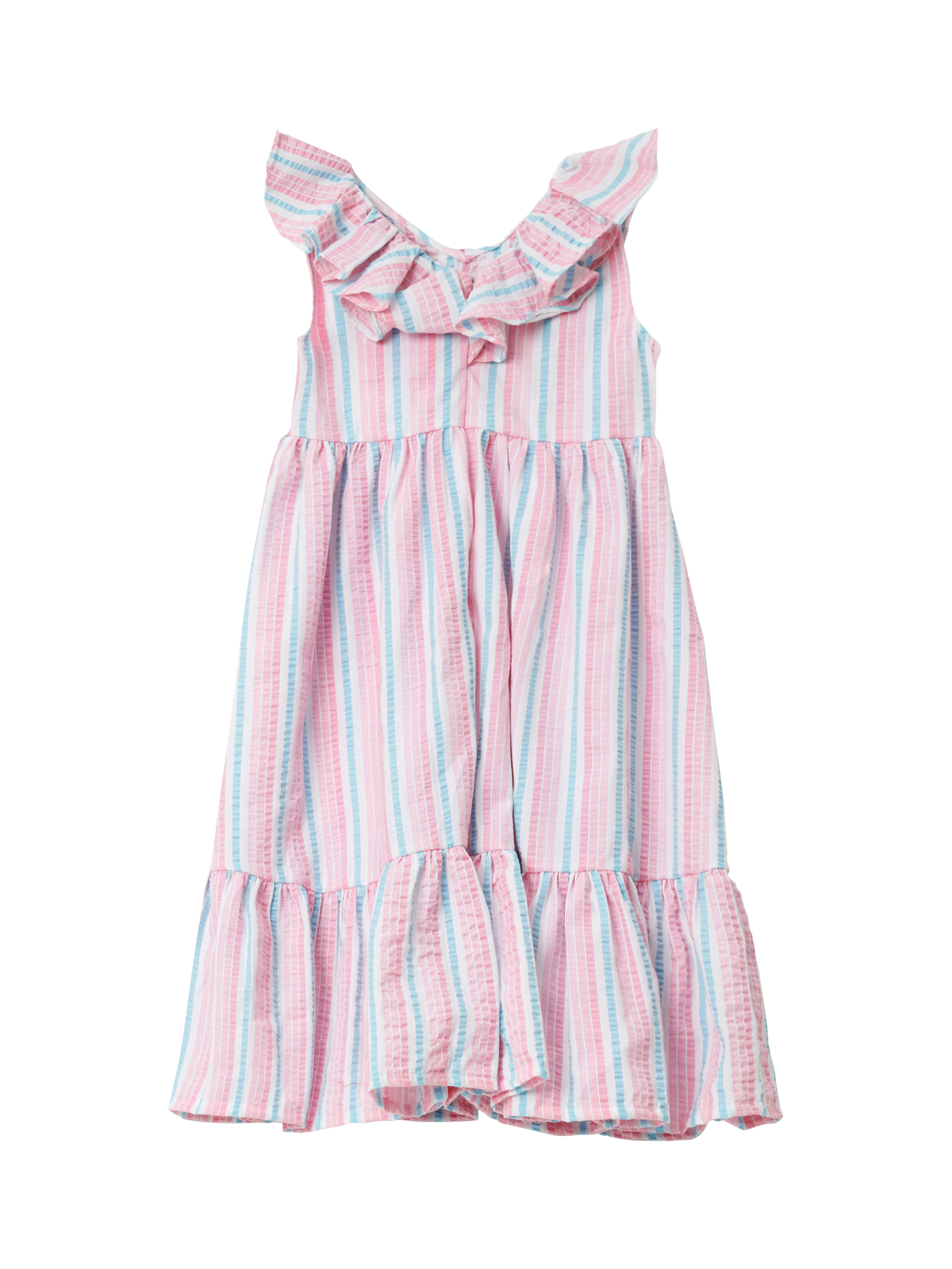 Product image 6 of 7, which shows Angel & Rocket Kids' Stripe Sundress, Pink, 3 years