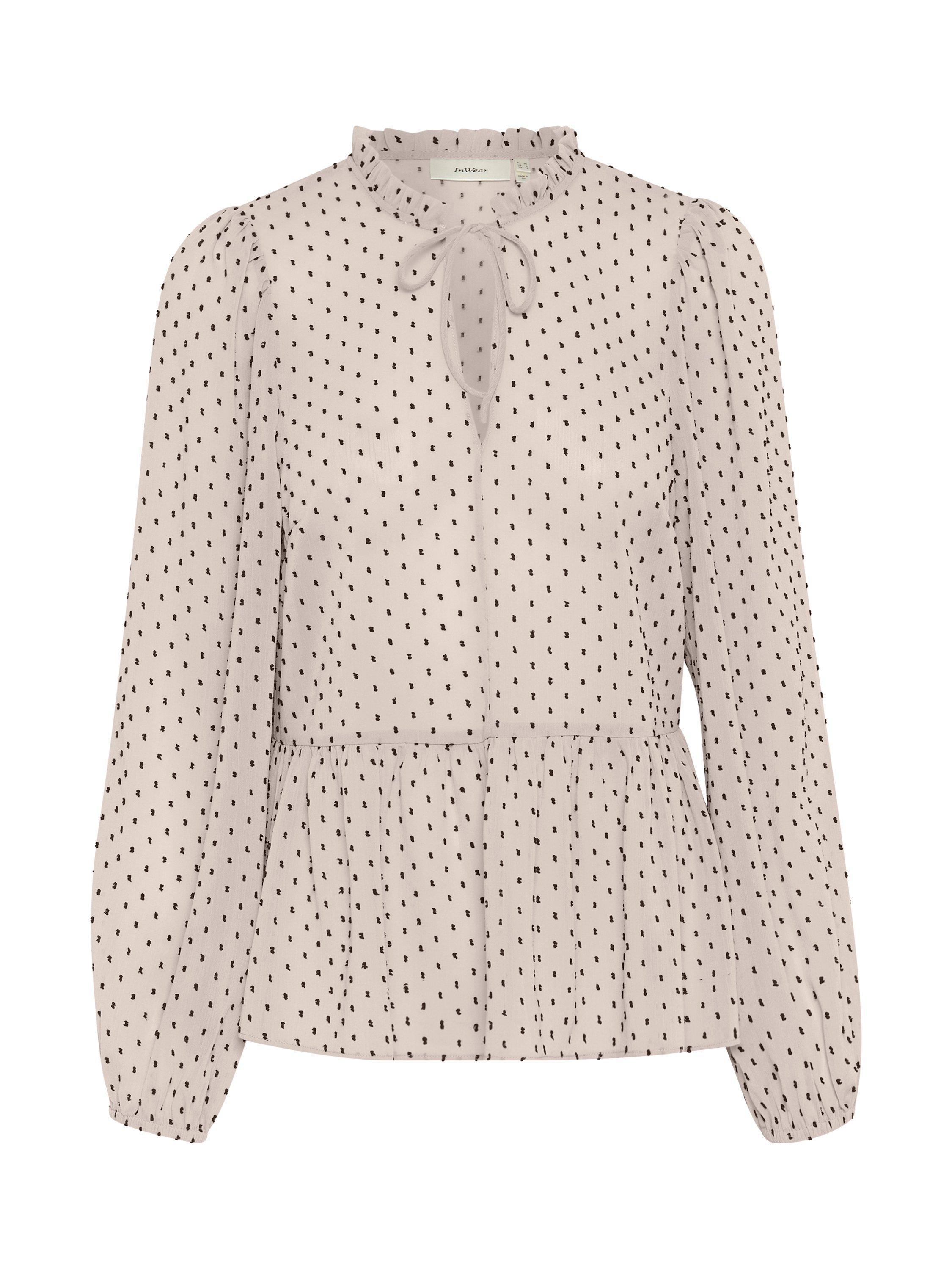 Product image 1 of 2, which shows InWear Cibil Swiss Dot Top, Stone, 10