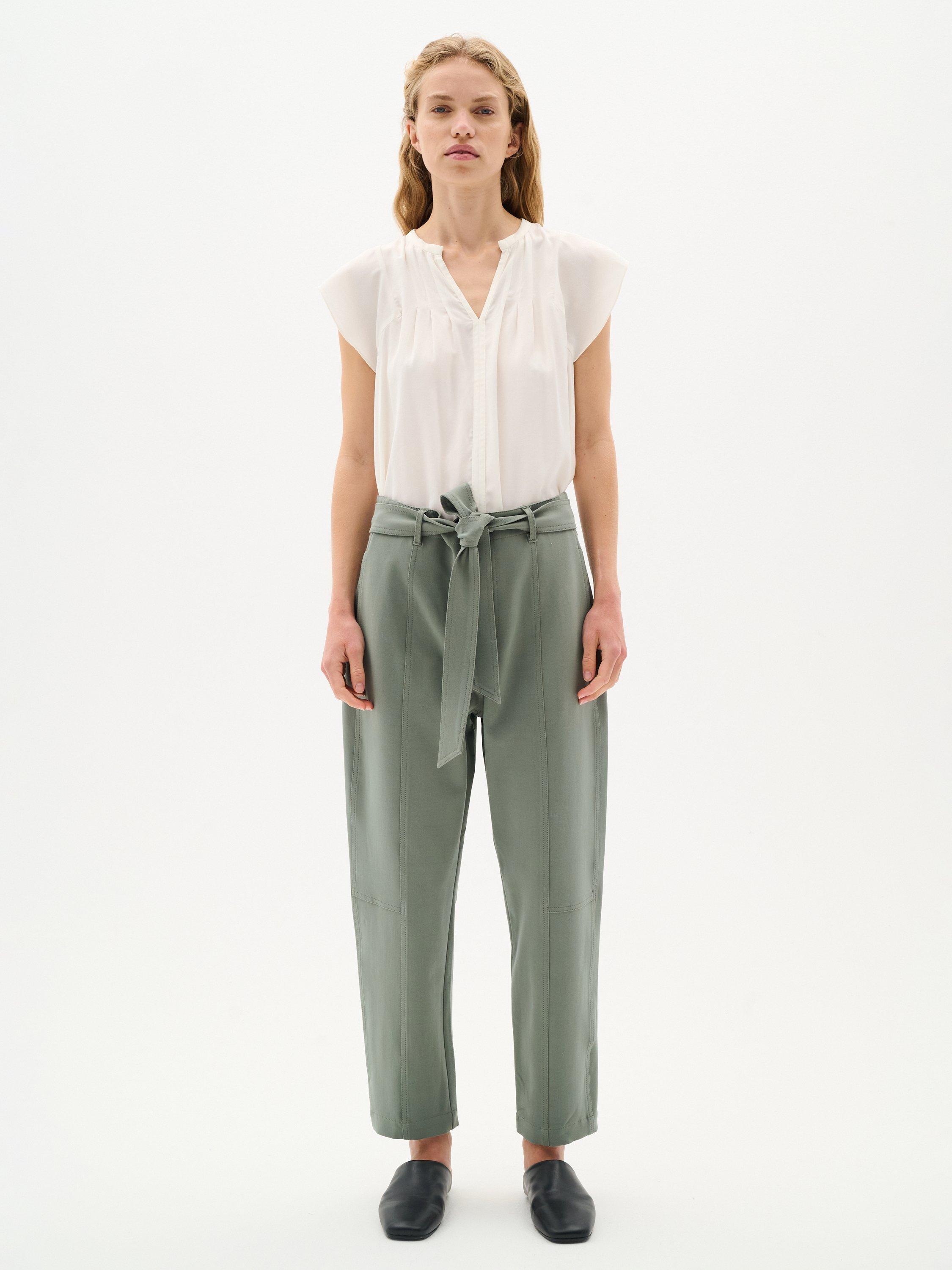 Product image 3 of 6, which shows InWear Cidenza Notch Neck Top, Whisper White, 12