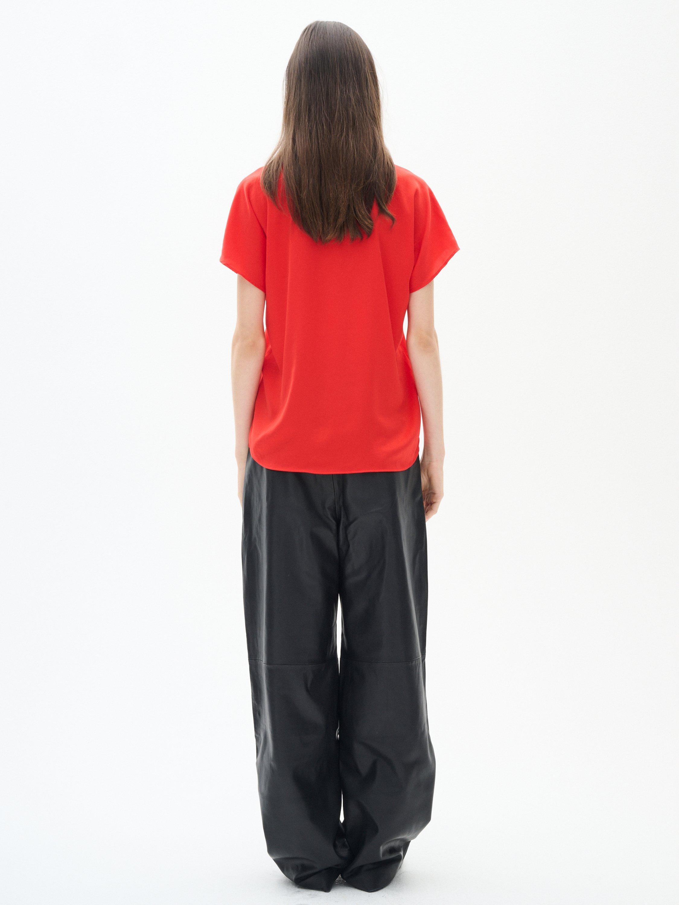 Product image 2 of 6, which shows InWear Rinda V-Neck Short Sleeve Top, Scarlet, 8