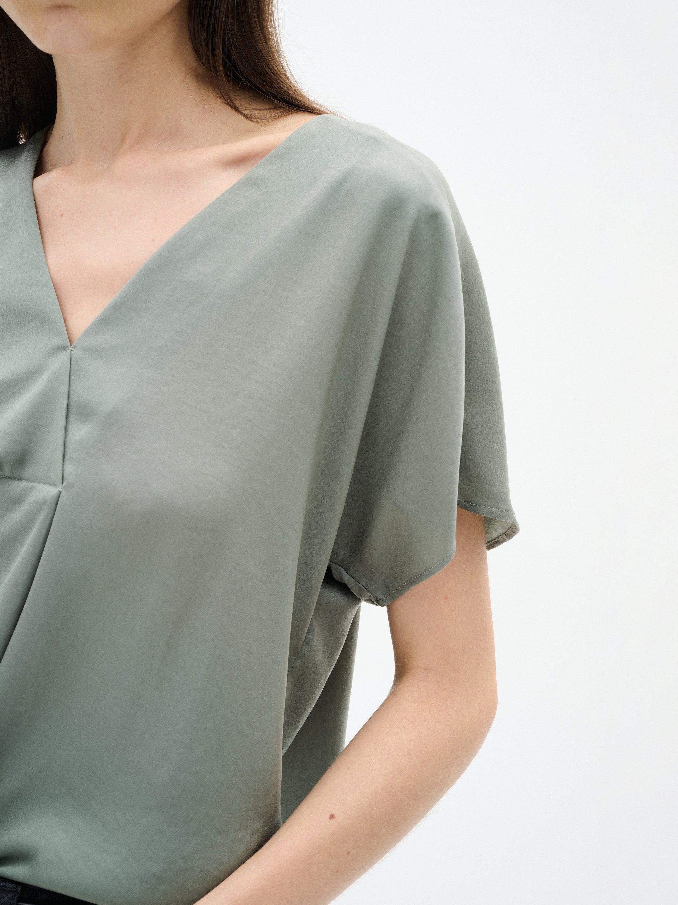 Product image 4 of 6, which shows InWear Rinda V-Neck Top, Agave Green, 8