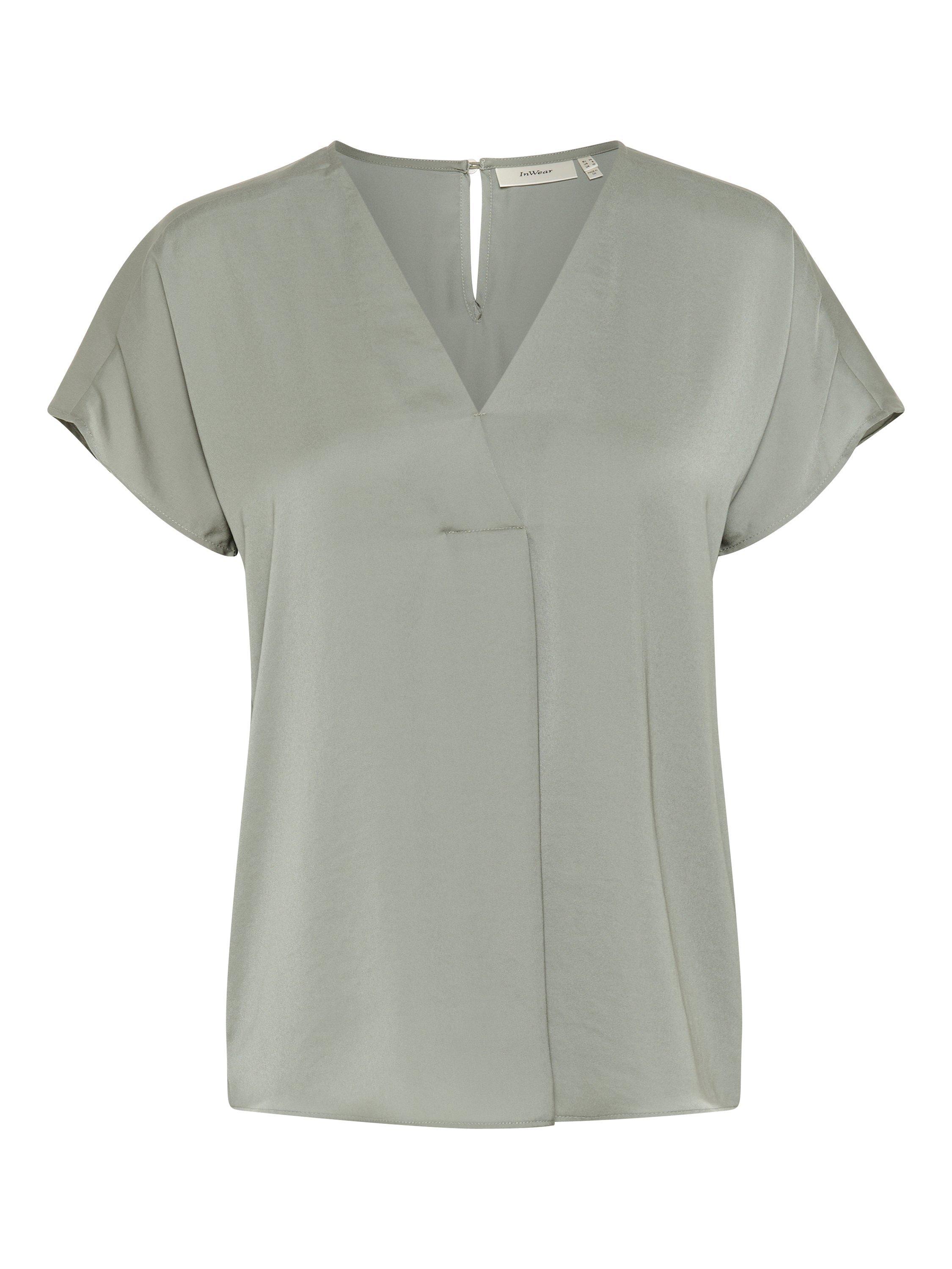 Product image 5 of 6, which shows InWear Rinda V-Neck Top, Agave Green, 8