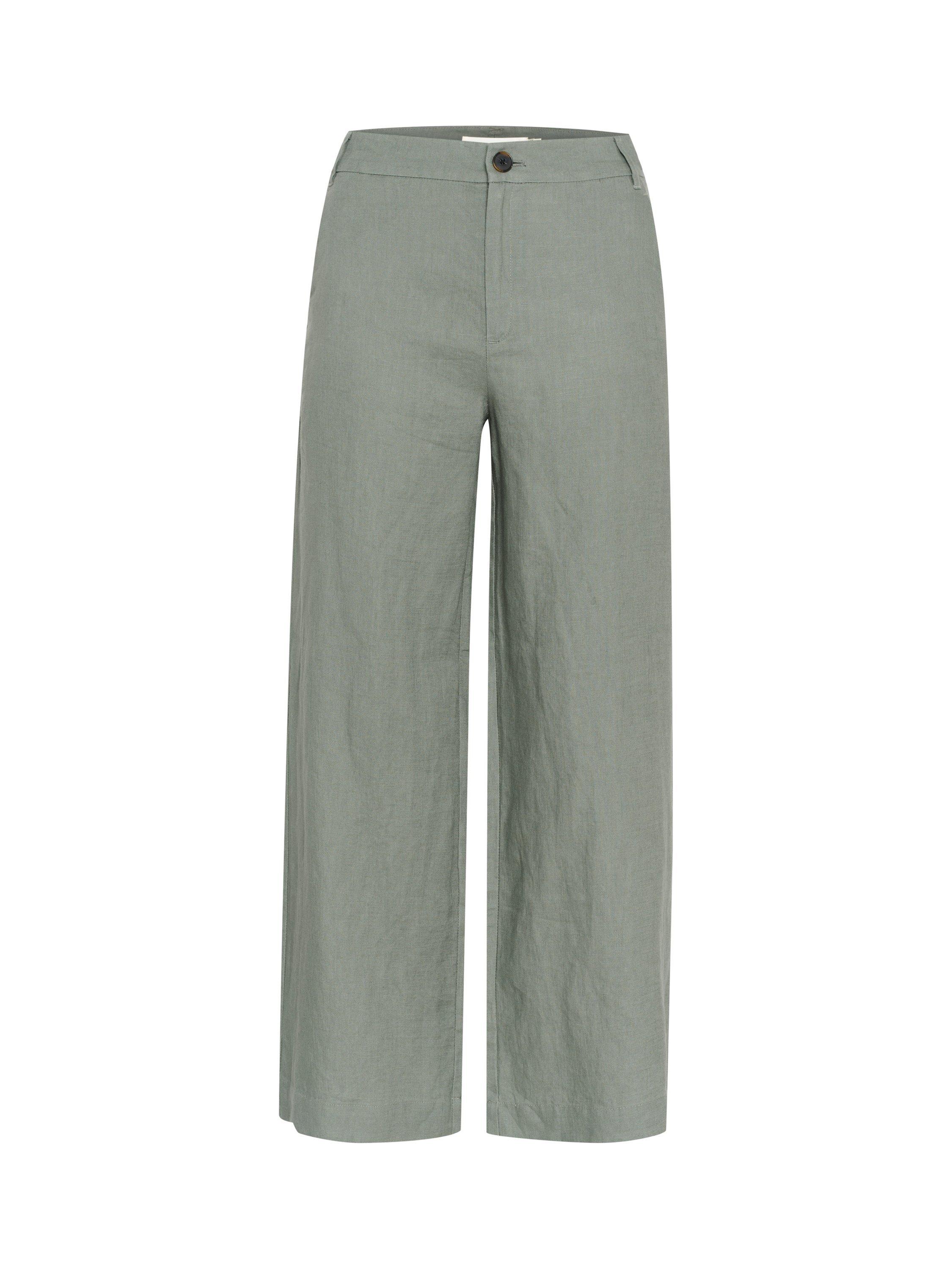 Product image 4 of 5, which shows InWear Solina Pure Linen Trousers, Green, 8