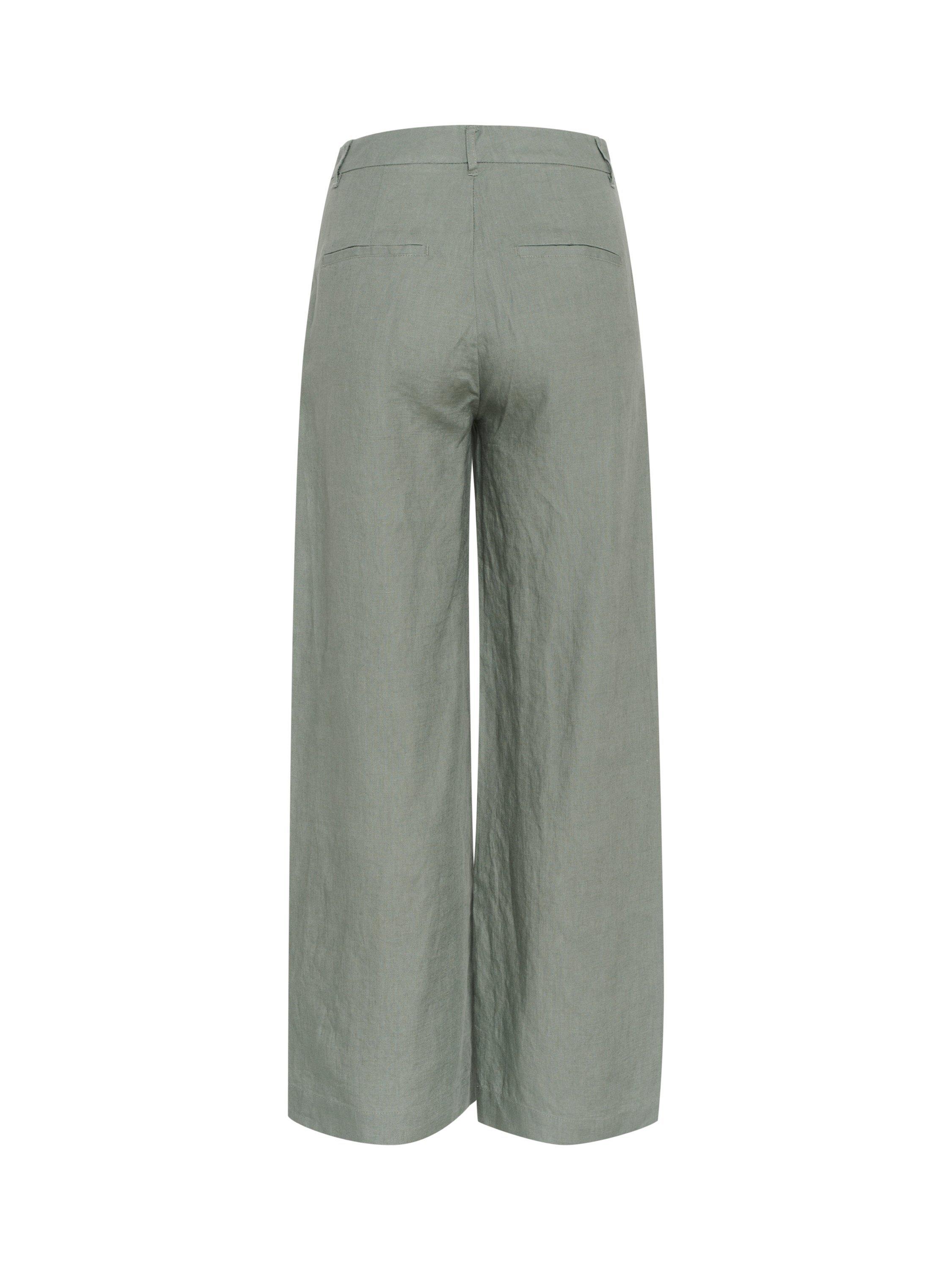 Product image 5 of 5, which shows InWear Solina Pure Linen Trousers, Green, 8