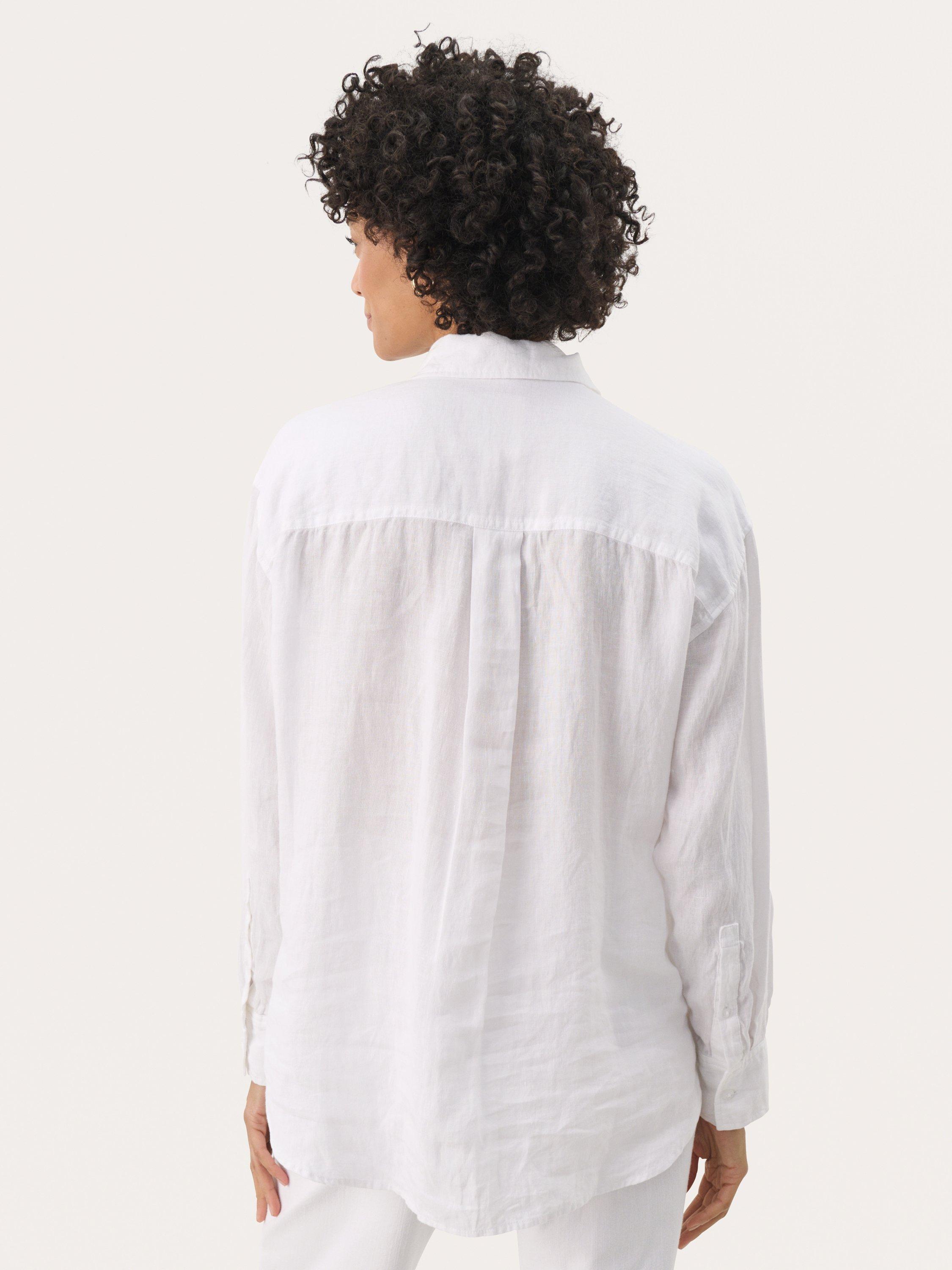 Product image 2 of 6, which shows Part Two Nuvin Linen Shirt, Bright White, 10
