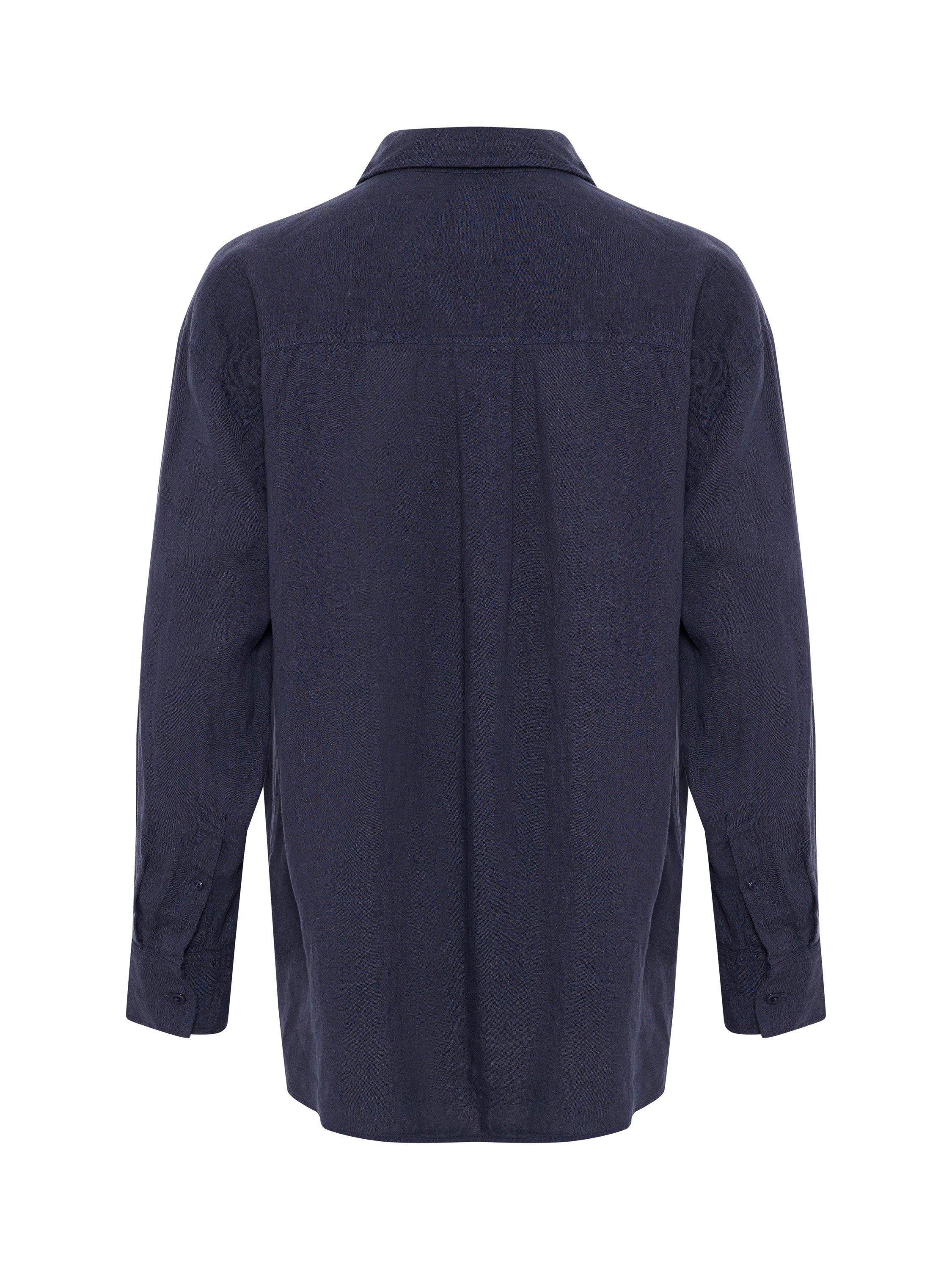 Product image 6 of 6, which shows Part Two Nuvin Linen Shirt, After Midnight, 14