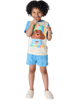 Brand Threads Kids' Hey Duggee Cotton Shortie Pyjama Set, Multi, Multi