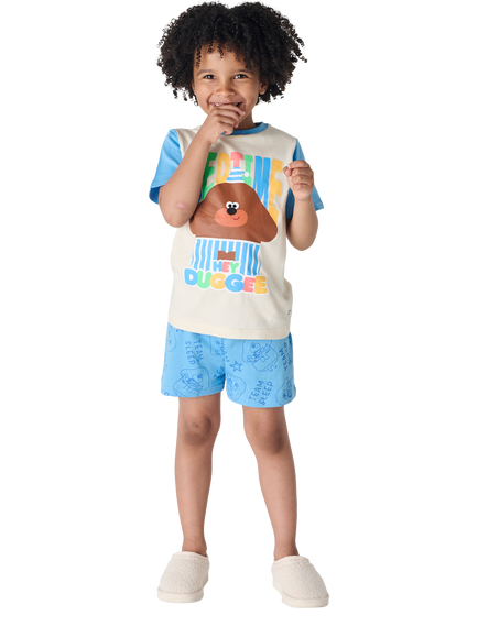 Brand Threads Kids' Hey Duggee Cotton Shortie Pyjama Set, Multi, Multi