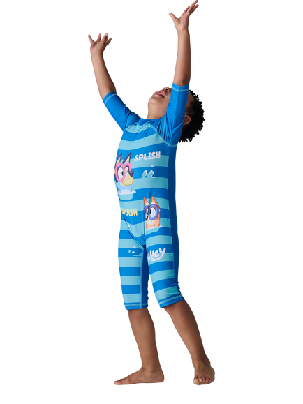 Brand Threads Kids' Bluey Swim Set, Blue, Blue