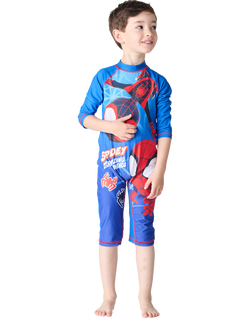 Brand Threads Kids' Spider-Man Swim Set, Blue, Blue