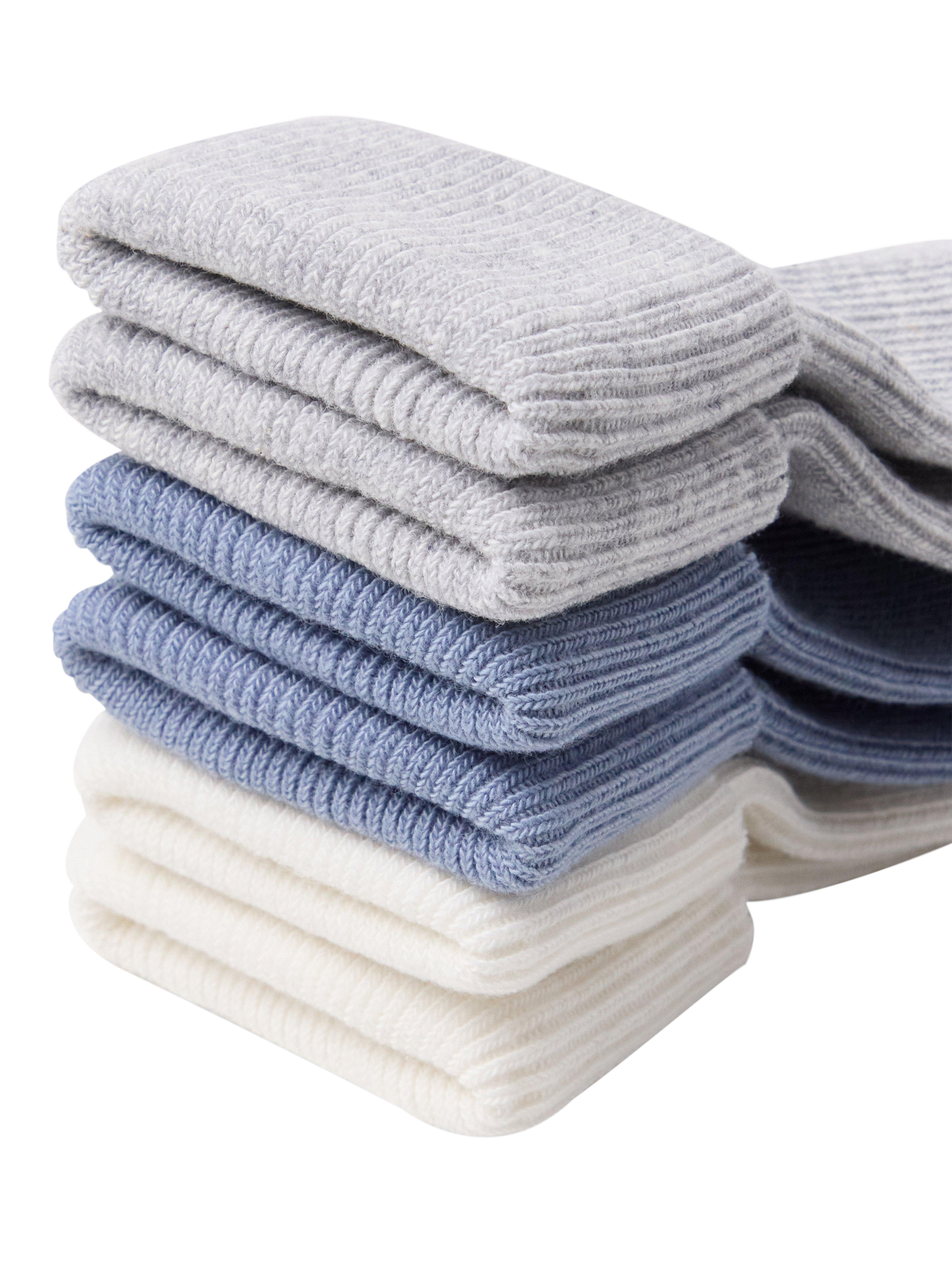Product image 3 of 3, which shows Lindex Baby Ribbed Socks, Pack of 3, Multi, 0-1 months