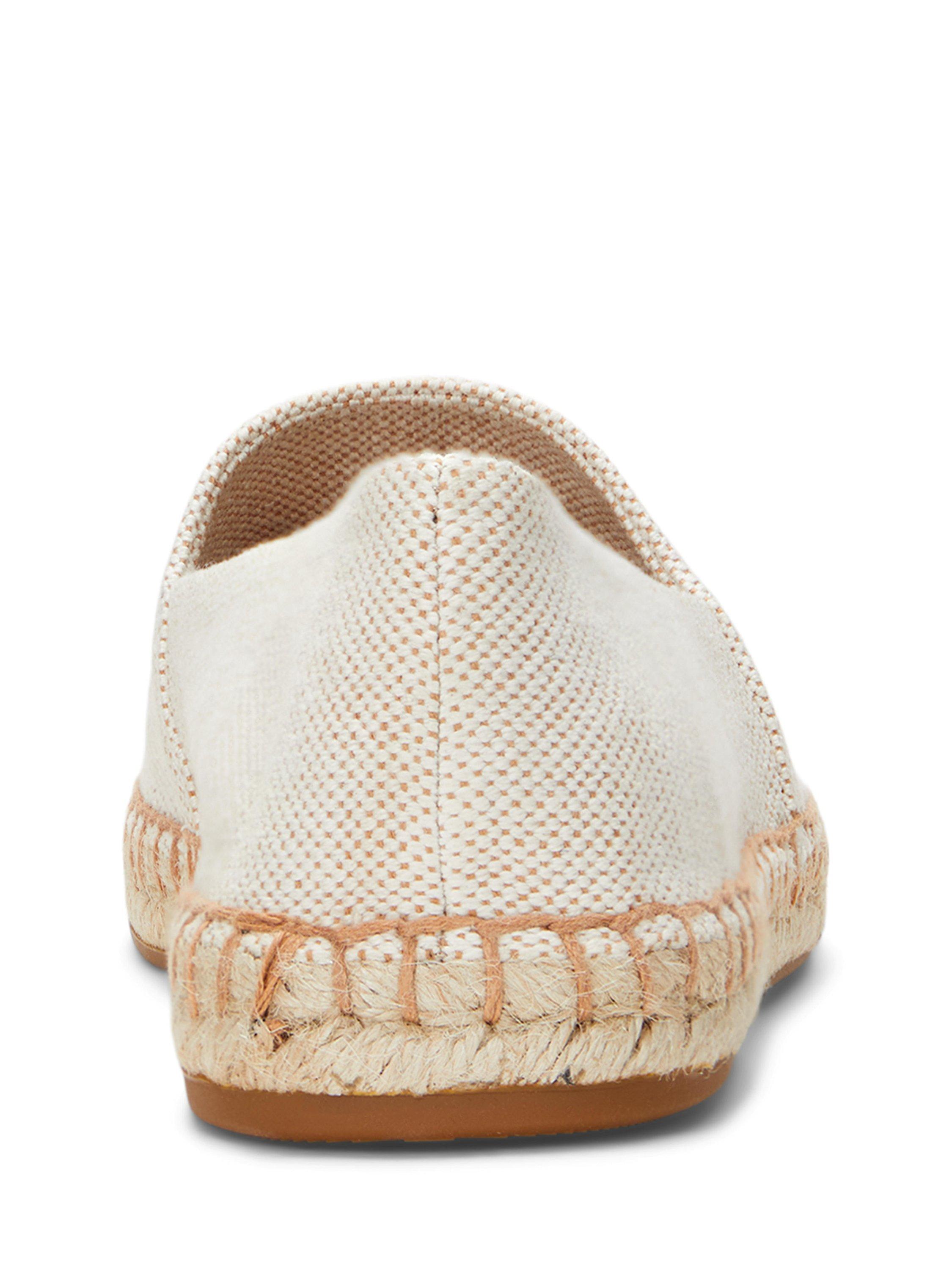 Product image 4 of 4, which shows Lauren Ralph Lauren Cameryn Cross-Dyed Canvas Espadrilles, Cream/Brown, 3