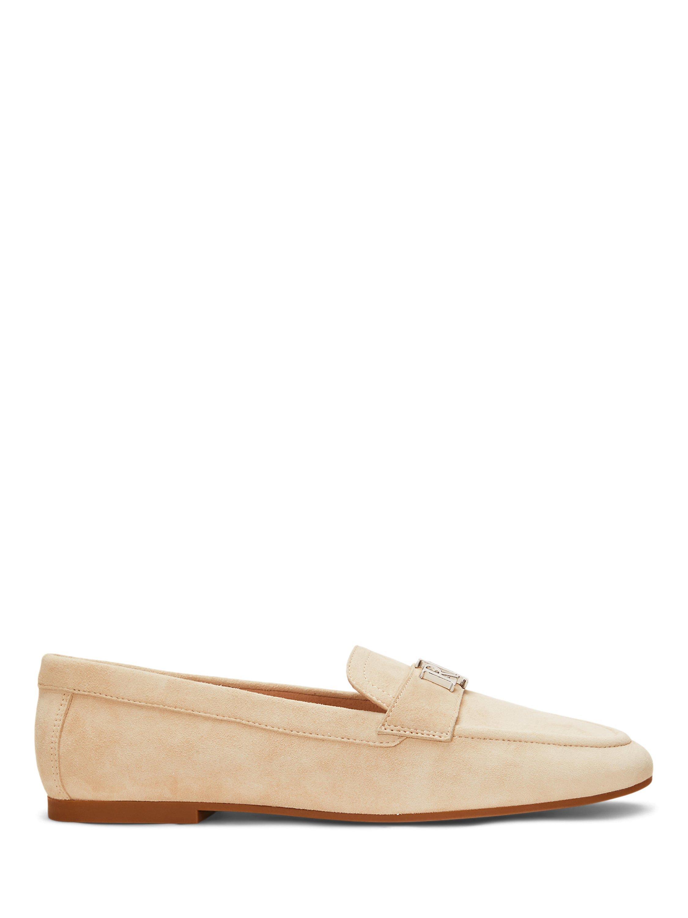 Product image 1 of 4, which shows Lauren Ralph Lauren Averi III Suede Loafers, Beige, 3