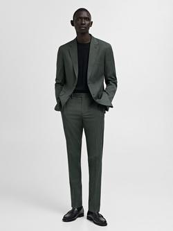 Mango Milan Prince of Wales Check Slim Fit Blazer, Green - view 2, Green