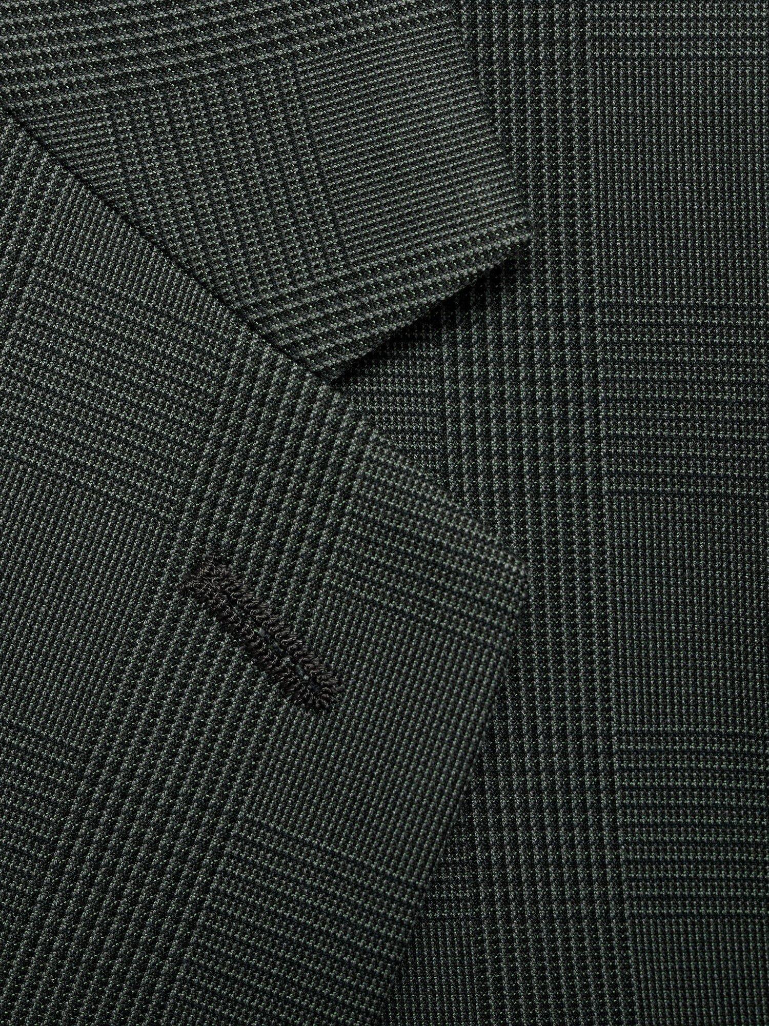 Product image 7 of 7, which shows Mango Milan Prince of Wales Check Slim Fit Blazer, Green, 38