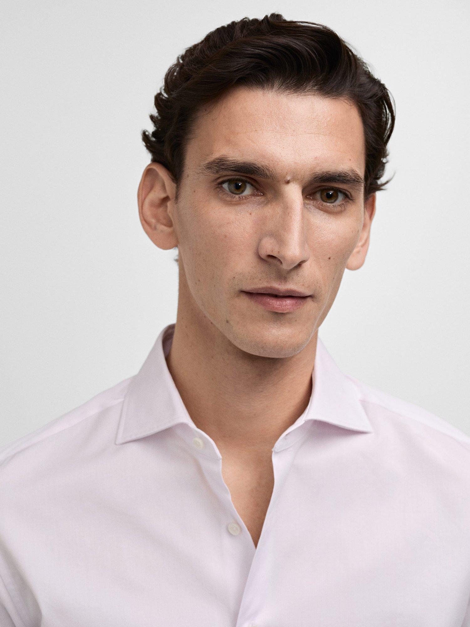 Product image 6 of 8, which shows Mango Lake City Slim Fit Shirt, Mid Pink, L