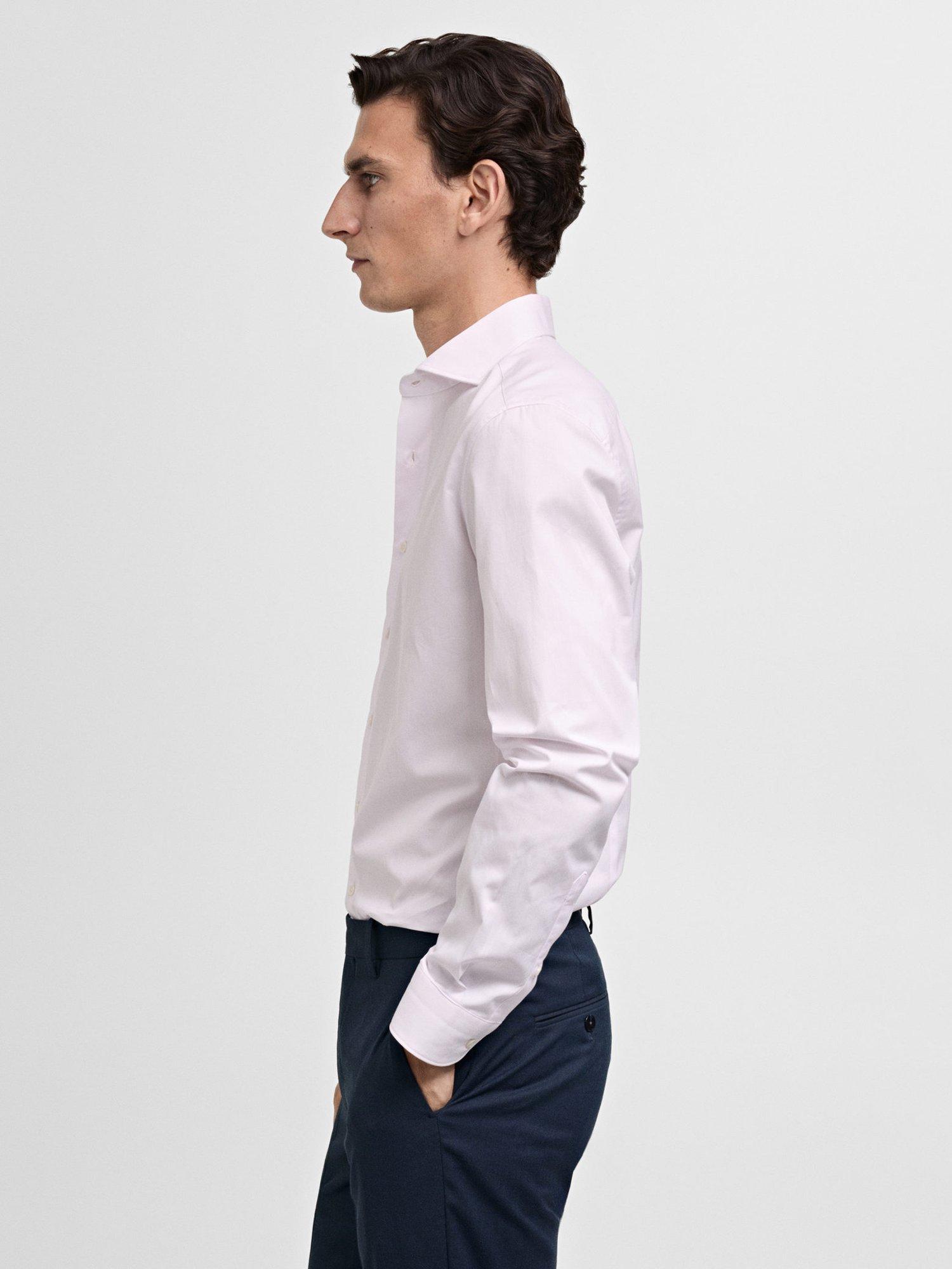 Product image 7 of 8, which shows Mango Lake City Slim Fit Shirt, Mid Pink, L