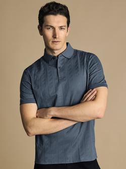 Charles Tyrwhitt Short Sleeve Cotton Blend Polo Shirt, Airforce Blue
