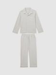 Reiss Kids' Myers Pyjamas, Soft Grey