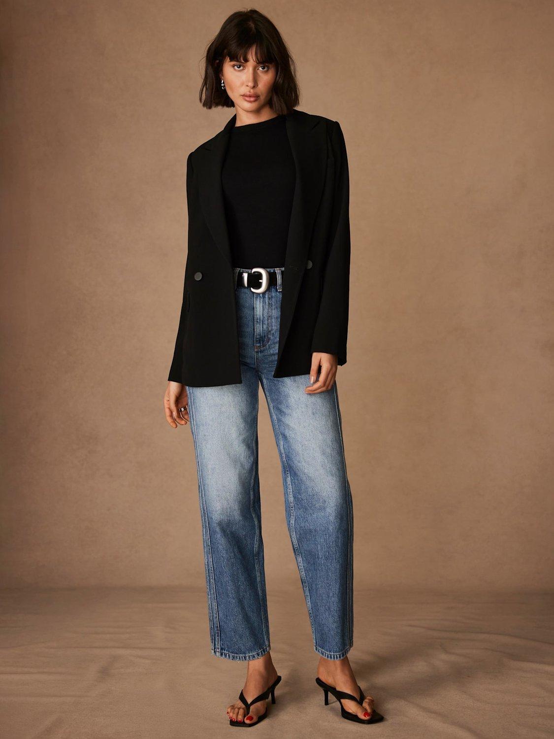 Product image 5 of 8, which shows Mint Velvet Single Breasted Tailored Blazer, Black, S