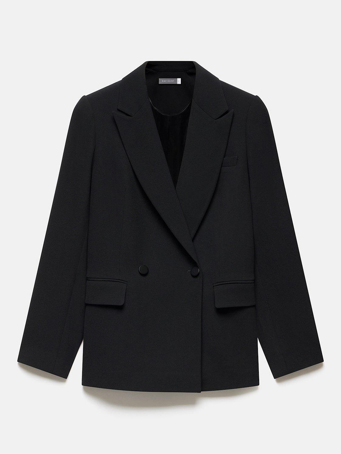Product image 7 of 8, which shows Mint Velvet Single Breasted Tailored Blazer, Black, S