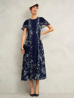 Hobbs Catherine Leather Wristlet Bag, Pink - view 2, Navy