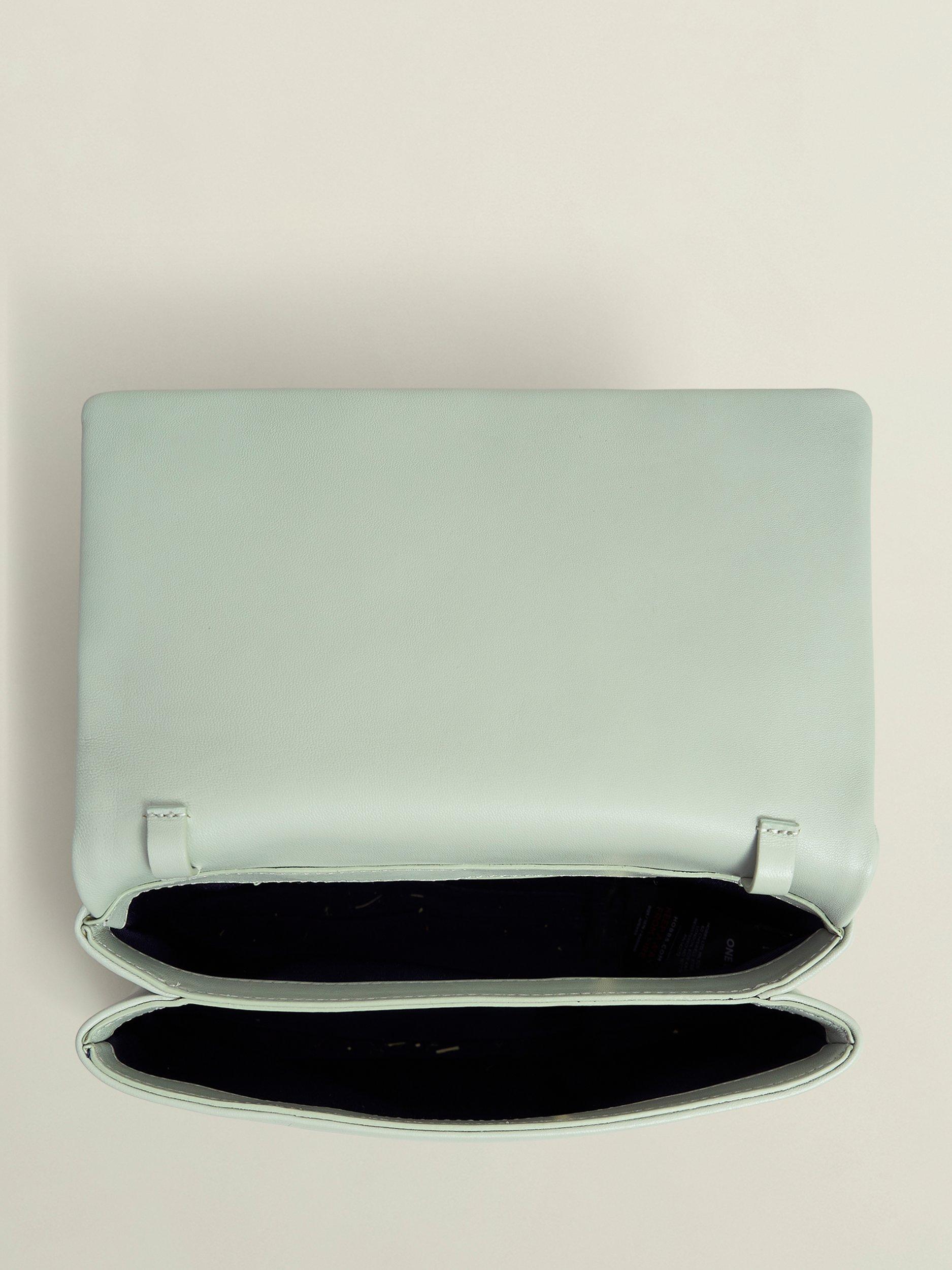 Product image 6 of 6, which shows Hobbs Jas Leather Clutch Bag, Green