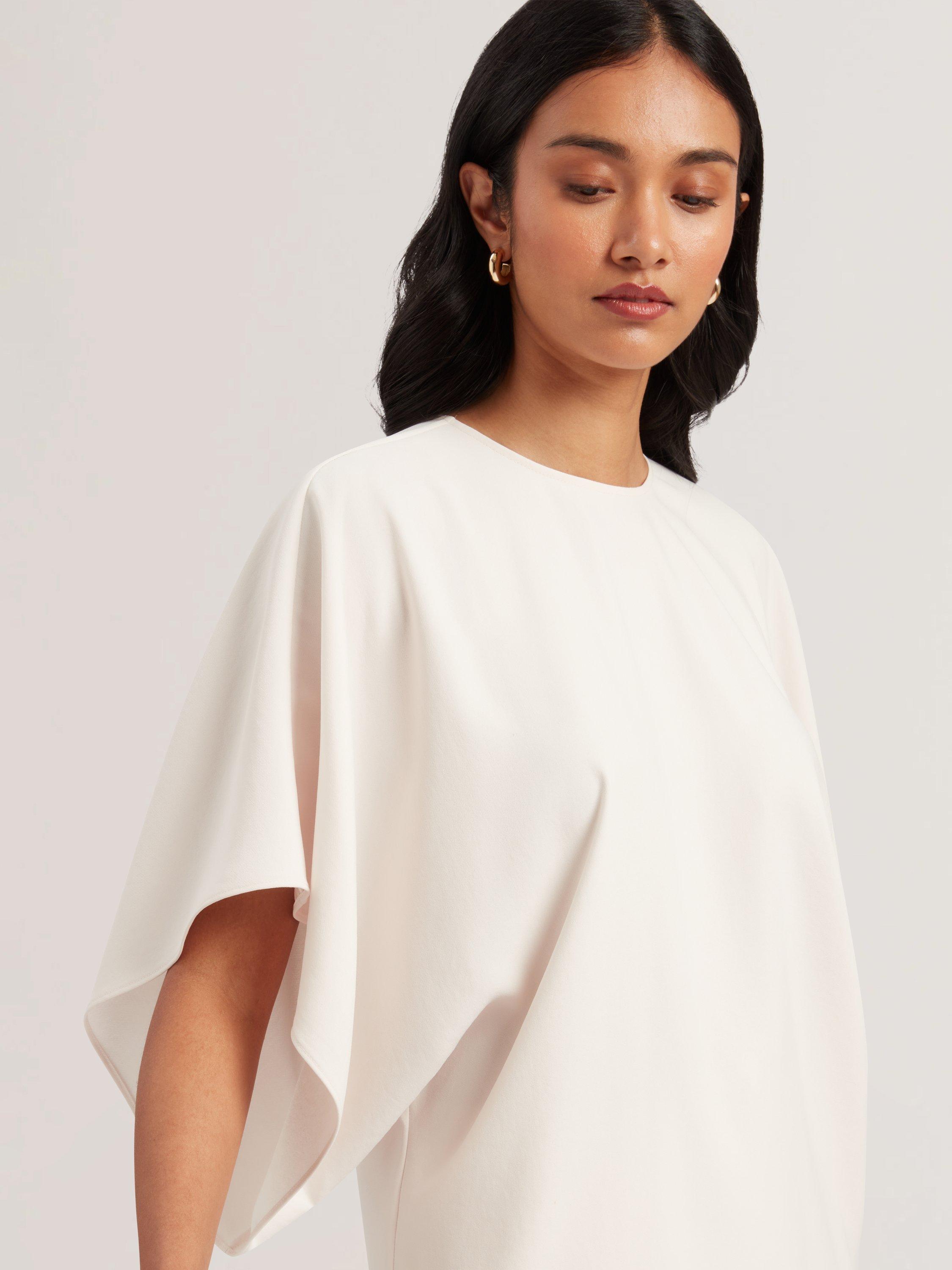 Product image 4 of 4, which shows Ted Baker Bat Wing Sleeve Top, White, 6
