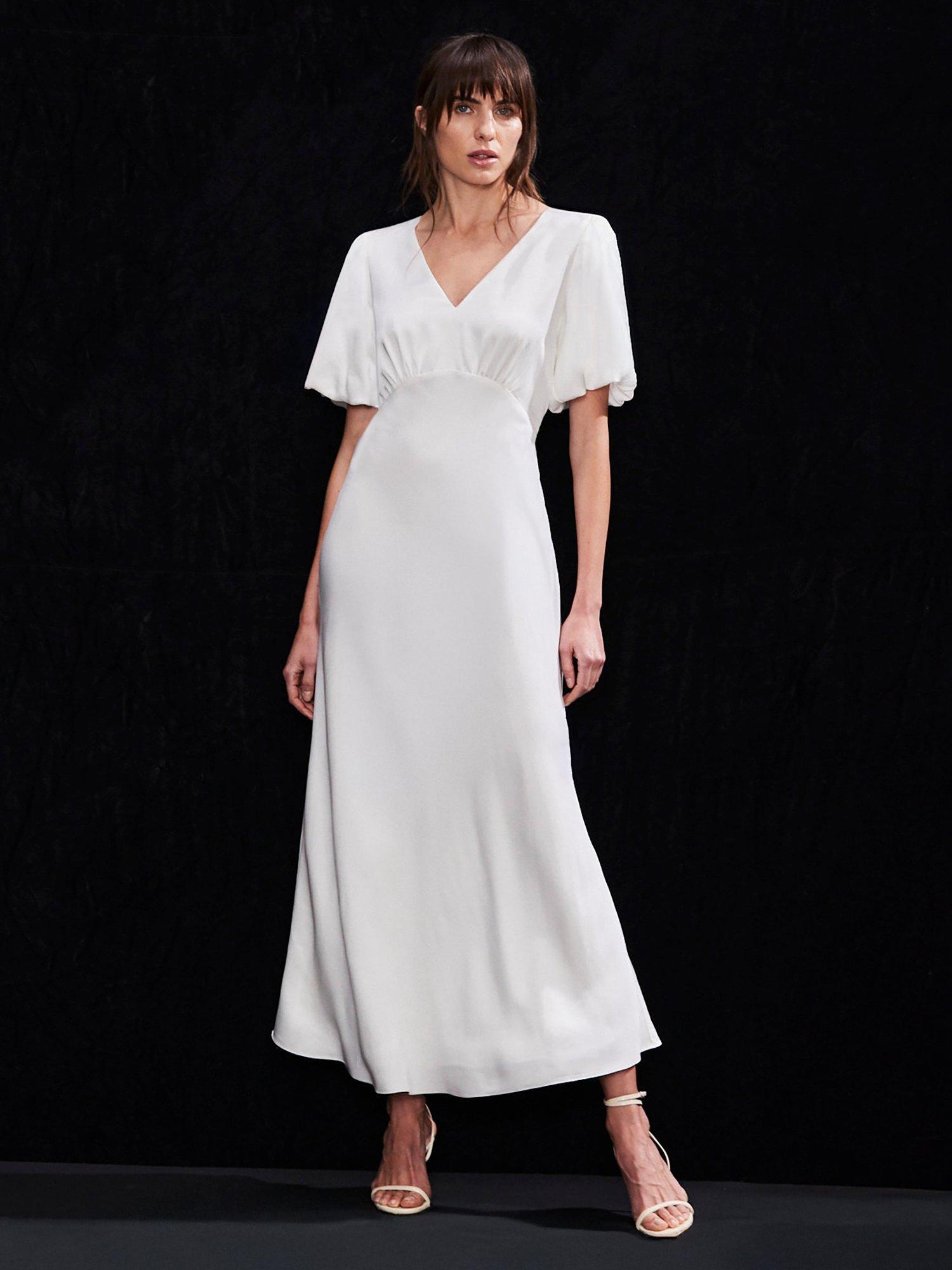 Product image 1 of 4, which shows Ro&Zo Tie Back Maxi Dress, White, 12