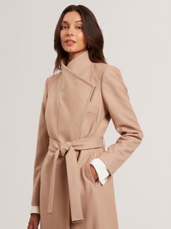 Ted Baker Rose Wool Rich Wrap Coat - view 2, Brown