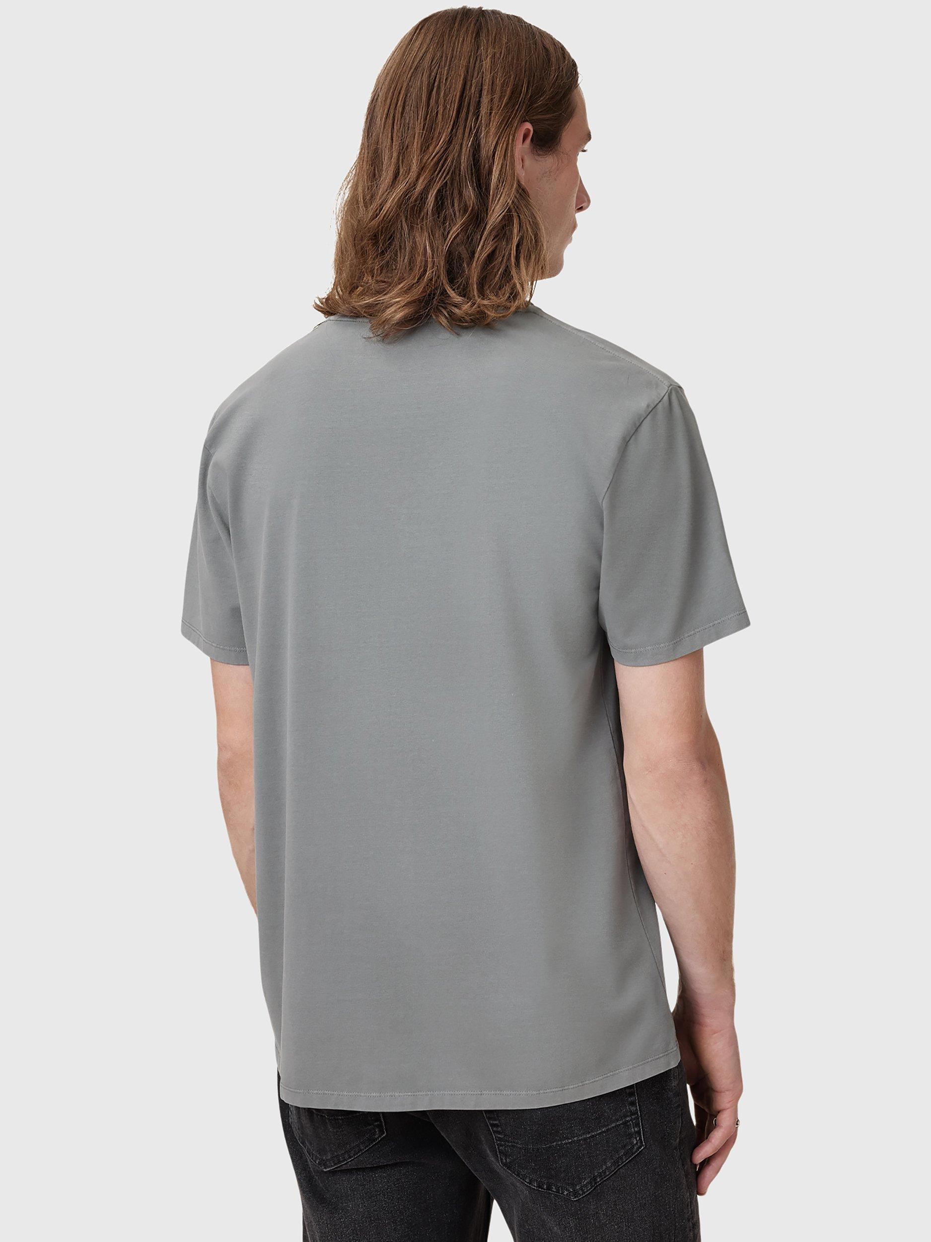 Product image 2 of 5, which shows AllSaints Bodega Cotton Blend Crew Neck T-Shirt, Grey Graphite, XS