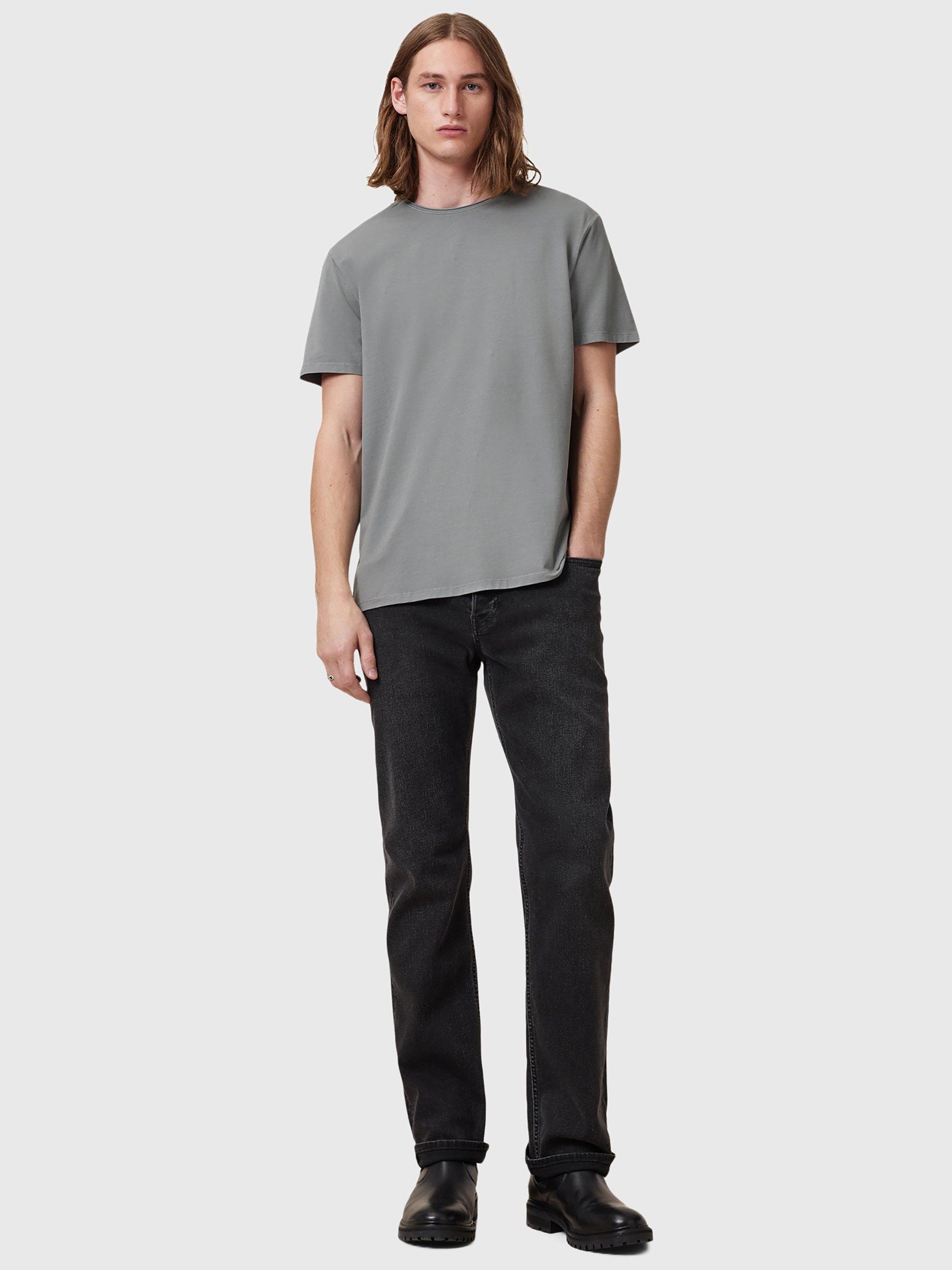 Product image 3 of 5, which shows AllSaints Bodega Cotton Blend Crew Neck T-Shirt, Grey Graphite, XS