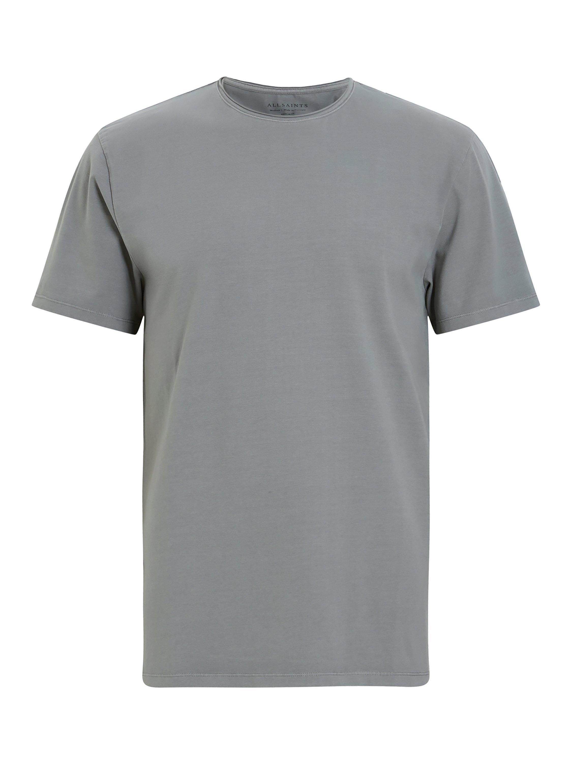 Product image 4 of 5, which shows AllSaints Bodega Cotton Blend Crew Neck T-Shirt, Grey Graphite, XS