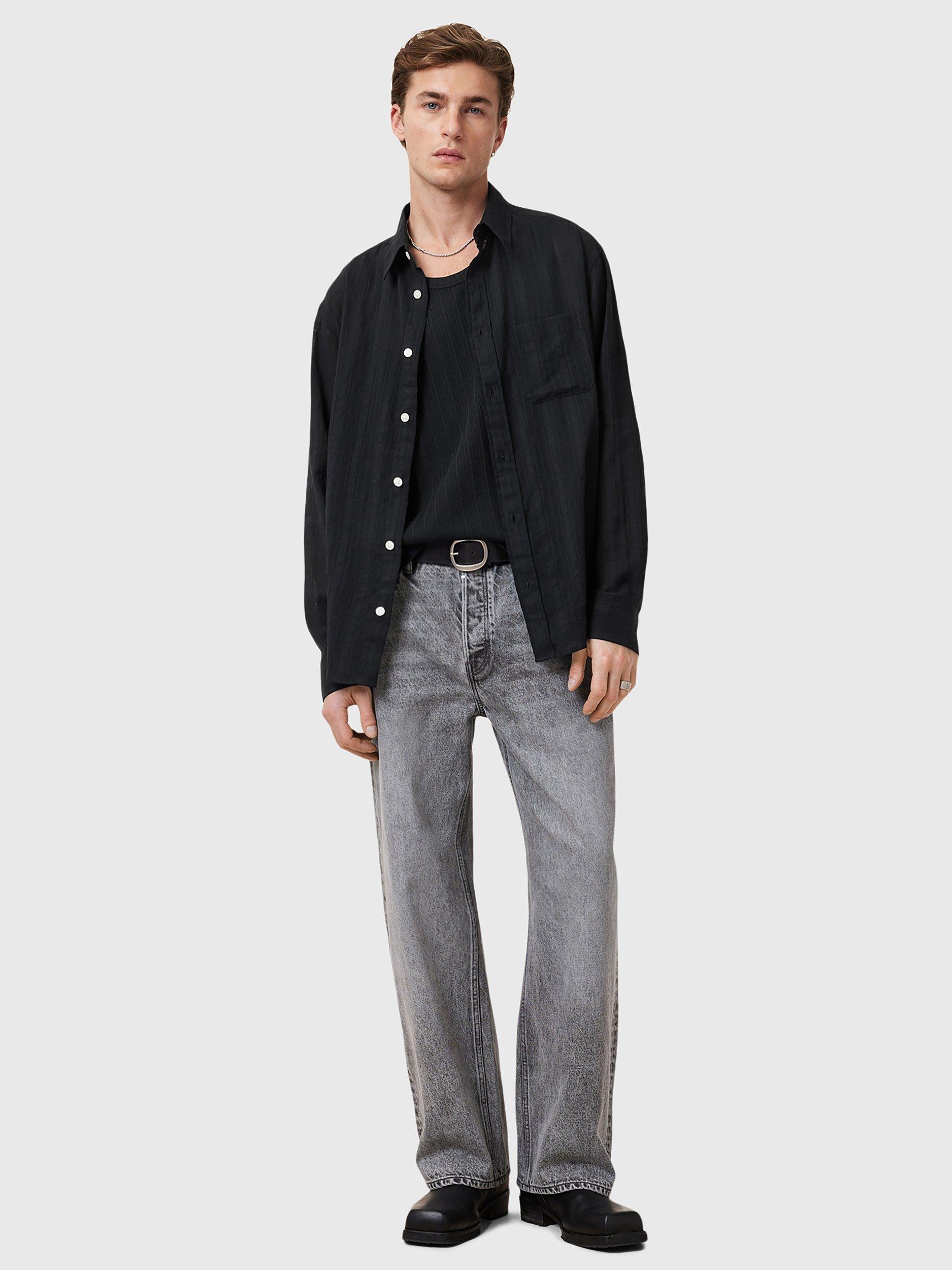 Product image 8 of 8, which shows AllSaints Denver Organic Cotton Ribbed Vest, Black, S