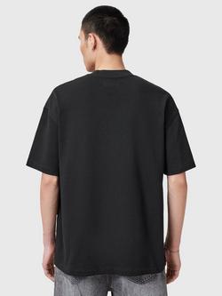 AllSaints Organic Cotton Oversized Crew Tee - view 2, Black