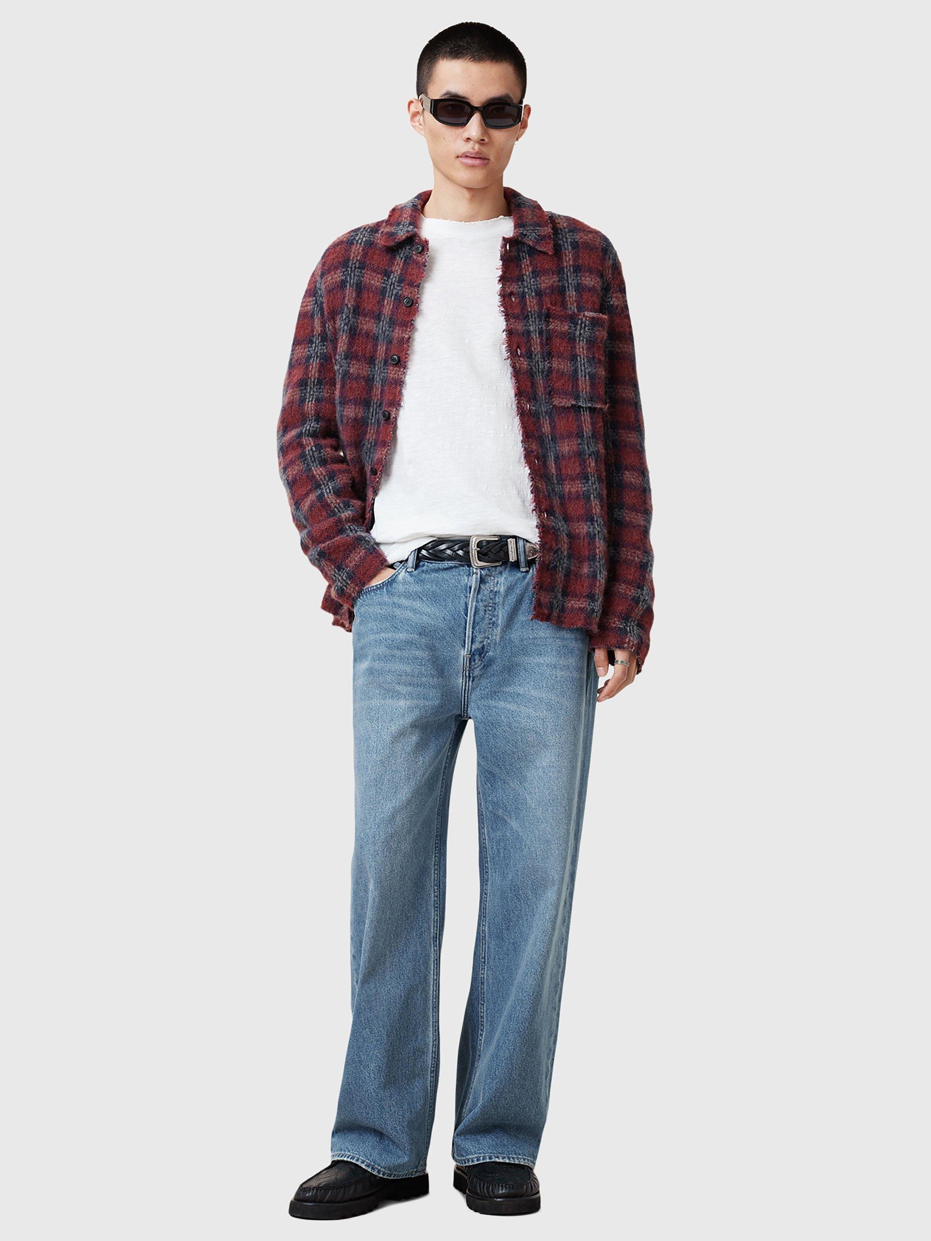 Product image 6 of 8, which shows AllSaints Foster Organic Cotton Long Sleeve Tee, White Natural, XS