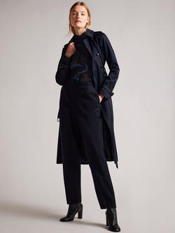 Ted Baker Robbii Showerproof Trench Coat, Navy