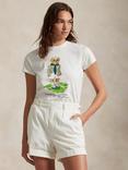 Polo Ralph Lauren Wimbledon 2025 Polo Bear T-Shirt, White/Multi