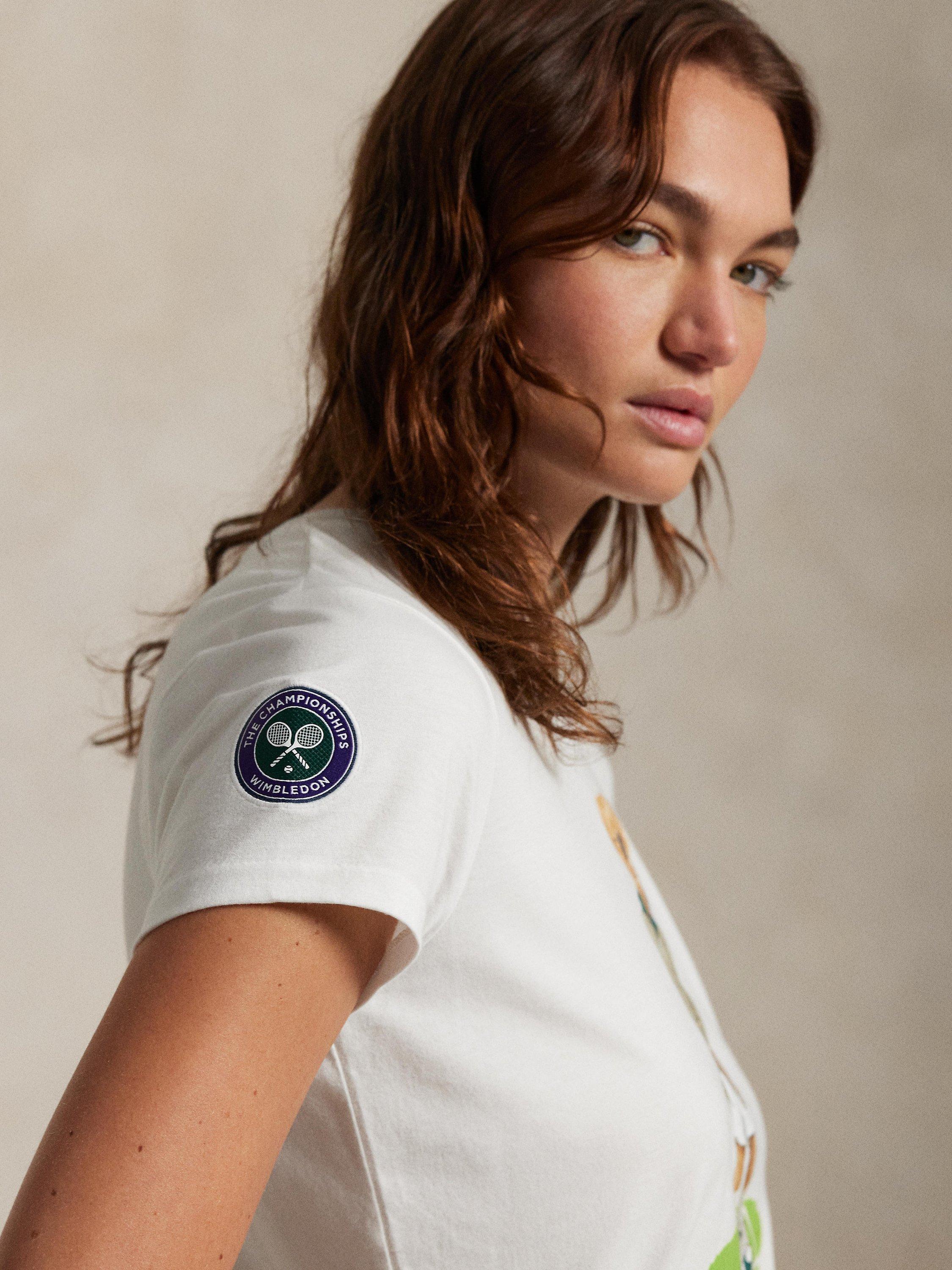 Product image 3 of 4, which shows Polo Ralph Lauren Wimbledon 2025 Polo Bear T-Shirt, White/Multi, XS