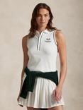 Polo Ralph Lauren Wimbledon 2025 Piqué Polo Shirt, White/Green