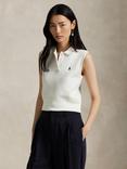 Polo Ralph Lauren Knit Sleeveless Polo Shirt, White