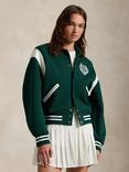 Polo Ralph Lauren Wimbledon 2025 Bomber Jacket, Moss/Ceramic White