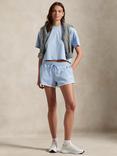 Polo Ralph Lauren Wimbledon 2025 Crest Fleece Shorts, Light/Blue