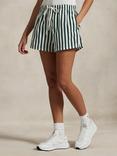 Polo Ralph Lauren Wimbledon 2025 Stripe Shorts, Moss/Ceramic White