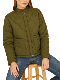 Yumi Short Quilted Jacket, Green