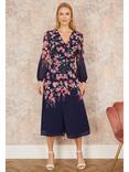 Yumi Floral Belted Midi Dress