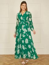 【海外限定】AdriannaPapell ドレス☆Floral Crinkle Chiffon Dr Adrianna Papell Floral Crinkle Chiffon Gown | Nordstrom